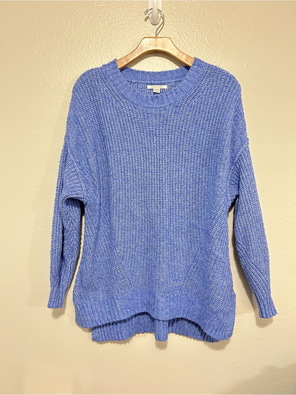 American Eagle Blue Oversized Knit Sweater, Size XS